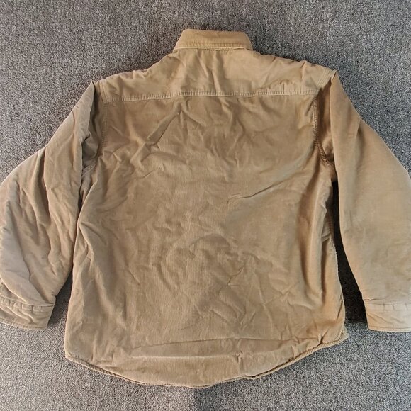 ARROW Vintage Shacket Men's L Tan Corduroy Heavy Flannel Lined Shirt Jacket - Picture 2 of 8
